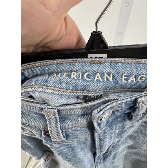 American Eagle Women's Distressed Mom Straight Jeans Size 000 - Picture 3 of 5